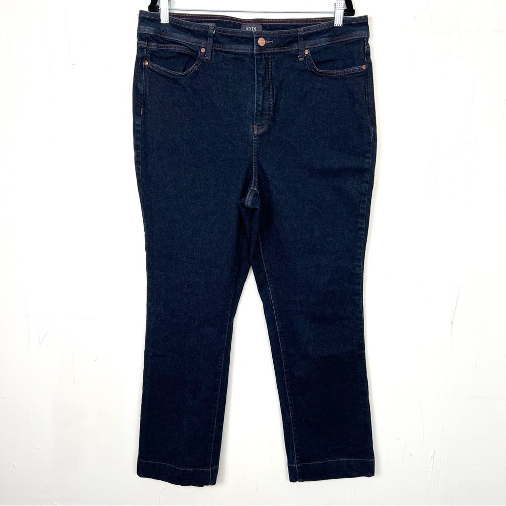NYDJ Marilyn Straight Jeans Size 16 Lift x Tuck Technology Dark Wash Stretch